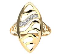 Naava Women's 9 ct Yellow Gold Fancy Diamond Ring