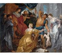 NAAYRASA Famous Photo Canvas Image Classic Wall Art Picture Rubens Pieter Paul the Judgement of Solomon by Peter Paul Rubens Famous Art Prints for Home Decor 60x90cm
