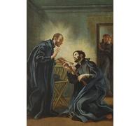 NAAYRASA Famous Photo Canvas Image Classic Wall Art Picture St Ignatius of Loyola Sending St to India by Battista Gaulli Famous Art Print for Home Decor 60x90cm
