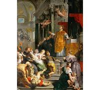 NAAYRASA Famous Vintage Art Painting Modern Poster Miracle of St Ignatius by Peter Paul Rubens Posters and Prints for Home Decor 60x90cm