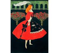 NAAYRASA Famous Vintage Art Painting Modern Poster the Slippers of Cinderella by Aubrey Beardsley Posters and Prints for Home Decor 60x90cm