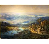 NAAYRASA Famous Vintage Art Painting Modern Poster the Suez Canal by Famous Painter Posters and Prints for Home Decor 60x90cm