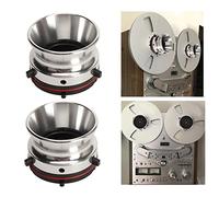 Nab Reel Hub Adaptors for 10in Reel to Reel Tape Recorders, 1 Pair Aluminium Nab Hub Device for for Akai for TEAC, Universal Loading Device (Silver)