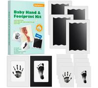 Nabance Baby Footprint Kit & Handprint Kit, 4 Inkless Ink Pads, 2 Photo Frames,
