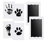 Nabance Baby Handprint and Footprint Kit, 2 baby Inkless Print pads, 4 Imprint Cards, Pet Paw Print, Hand Print Kits for Babies Safe Non-Toxic, Imprint Kit, Pawprint Keepsake Kit, Family Keepsake