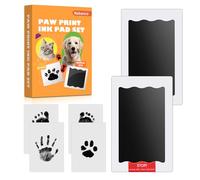 Nabance Baby Handprint and Footprint Kit, Paw Print Kit for Dogs & Cats, 2 Inkless Print Pads, 4 Imprint Cards, Dog Paw Print Kit, Pet Paw Stamp Pads, Pawprint Family Keepsake Kit, Medium Size