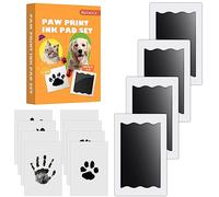 Nabance Baby Handprint and Footprint Kit, Paw Print Kit for Dogs & Cats, 4 Inkless Print Pads, 8 Imprint Cards, Dog Paw Print Kit, Pet Paw Stamp Pads, Pawprint Family Keepsake Kit, Medium Size