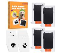Nabance Baby Handprint and Footprint Kit, Paw Print Kit for Dogs & Cats, 4 Paw Stamp Pads, 8 Imprint Cards, Dog Paw Print Kit, Pet Inkless Paw Stamp Pads, Pawprint Family Keepsake Kit, Medium Size