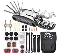 Nabance Bike Tool Kit Repair Kit Bicycle Multi Tool Tire Puncture Kits Patch Levers Tyre Spoons 16 in 1 Multifunction Tool Set with Bag for Mountain Bike Road Bikes