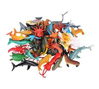 Nabance Sea Animals Figures, 52PCS Plastic Creatures for Bath, Mini Life Animal Toys, Realistic Figures, Educational Gift for Kids