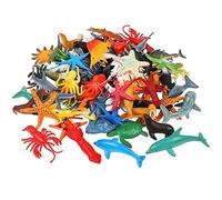 Nabance Sea Animals Figures - 60PCS Plastic Mini Sea Creatures for Bath, Realistic Educational Toys for Kids Gift