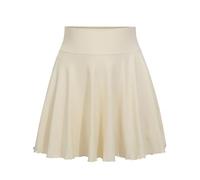 Nabawa Flowy Skirt for Women Tennis Skirt with Pocket Shorts Basic Versatile Stretchy Skorts Cute Mini Pleated Skirts,Beige,L