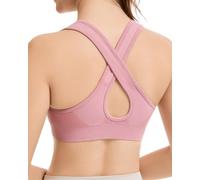 Nabawa Sports Bras for Women Criss Cross Back High Impact Workout Tops Unpadded High Support Yoga Gym Bra