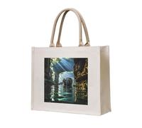 NABEAR Asian Elephant In The Water Canvas Carrying Tote Bag – Eco-Friendly Reusable Shopping Bag,Shoulder Bag For Women