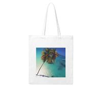 NABEAR Beach Coconut Sunshine Canvas Shopping Bag-Reusable,Eco-Friendly With Printed Shoulder Bag Tote Bag For Women