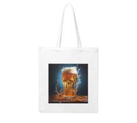 NABEAR Beer Foam Canvas Shopping Bag-Reusable,And Eco-Friendly With Printed Shoulder Bag Tote Bag For Women