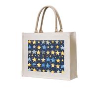 NABEAR Blue Shining Stars Canvas Carrying Tote Bag – Eco-Friendly Reusable Shopping Bag,Shoulder Bag For Women