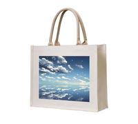 NABEAR Blue Sky And White Clouds Canvas Carrying Tote Bag â€“ Eco-Friendly Reusable Shopping Bag,Shoulder Bag For Women