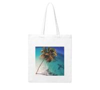NABEAR Caribbean Islands Canvas Shopping Bag-Reusable,Eco-Friendly With Printed Shoulder Bag Tote Bag For Women