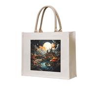 NABEAR Castle In The Moonlight Canvas Carrying Tote Bag â€“ Eco-Friendly Reusable Shopping Bag,Shoulder Bag For Women