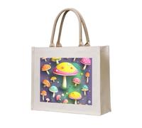 NABEAR Colorful Dream Mushroom Canvas Carrying Tote Bag â€“ Eco-Friendly Reusable Shopping Bag,Shoulder Bag For Women