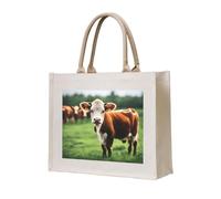 NABEAR Cute Little Cow Canvas Carrying Tote Bag â€“ Eco-Friendly Reusable Shopping Bag,Shoulder Bag For Women