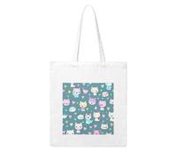 NABEAR Cute Little Fox Canvas Shopping Bag-Reusable,Eco-Friendly With Printed Shoulder Bag Tote Bag For Women