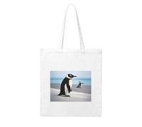 NABEAR Cute Penguin Canvas Shopping Bag-Reusable,Eco-Friendly With Printed Shoulder Bag Tote Bag For Women