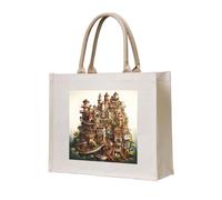 NABEAR Dream Castle Canvas Carrying Tote Bag – Eco-Friendly Reusable Shopping Bag,Shoulder Bag For Women