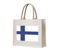 NABEAR Finnish Flag Canvas Carrying Tote Bag – Eco-Friendly Reusable Shopping Bag,Shoulder Bag For Women