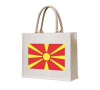 NABEAR Flag Of Northern Macedonia Canvas Carrying Tote Bag â€“ Eco-Friendly Reusable Shopping Bag,Shoulder Bag For Women