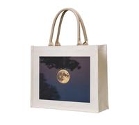 NABEAR Full Moon In Night Canvas Carrying Tote Bag â€“ Eco-Friendly Reusable Shopping Bag,Shoulder Bag For Women