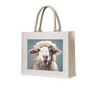 NABEAR Funny Naughty Sheep Tongue Cute Animal Canvas Carrying Tote Bag â€“ Eco-Friendly Reusable Shopping Bag,Shoulder Bag For Women