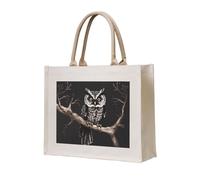 NABEAR Late Night Owl Canvas Carrying Tote Bag – Eco-Friendly Reusable Shopping Bag,Shoulder Bag For Women