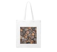 NABEAR Pebbles In The Beach Canvas Shopping Bag-Reusable,Eco-Friendly With Printed Shoulder Bag Tote Bag For Women