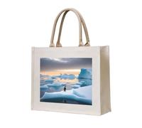 NABEAR Penguin Antarctica Ice Canvas Carrying Tote Bag – Eco-Friendly Reusable Shopping Bag,Shoulder Bag For Women