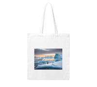 NABEAR Penguin Antarctica Ice Canvas Shopping Bag-Reusable,Eco-Friendly With Printed Shoulder Bag Tote Bag For Women