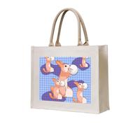 NABEAR Rabbit Holding The Ball Canvas Carrying Tote Bag – Eco-Friendly Reusable Shopping Bag,Shoulder Bag For Women