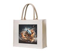 NABEAR Rugby On Fire Canvas Carrying Tote Bag – Eco-Friendly Reusable Shopping Bag,Shoulder Bag For Women