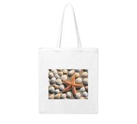 NABEAR Starfish Seashell Beach Canvas Shopping Bag-Reusable,Eco-Friendly With Printed Shoulder Bag Tote Bag For Women