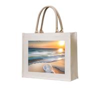 NABEAR Sunset Over The Waves Canvas Carrying Tote Bag â€“ Eco-Friendly Reusable Shopping Bag,Shoulder Bag For Women