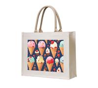 NABEAR Sweet Ice Cream Canvas Carrying Tote Bag â€“ Eco-Friendly Reusable Shopping Bag,Shoulder Bag For Women