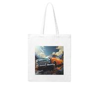 NABEAR Take A Trip In The Car Canvas Shopping Bag-Reusable,And Eco-Friendly With Printed Shoulder Bag Tote Bag For Women