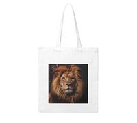 NABEAR The Lion'S Gaze Canvas Shopping Bag-Reusable,And Eco-Friendly With Printed Shoulder Bag Tote Bag For Women