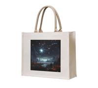NABEAR The Moon, The Stars And The Planets Canvas Carrying Tote Bag – Eco-Friendly Reusable Shopping Bag,Shoulder Bag For Women