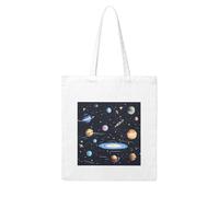 NABEAR The Solar Family Canvas Shopping Bag-Reusable,Eco-Friendly With Printed Shoulder Bag Tote Bag For Women