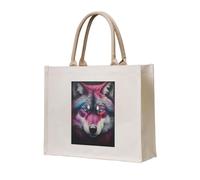 NABEAR The Wolf With Blue Eyes Canvas Carrying Tote Bag â€“ Eco-Friendly Reusable Shopping Bag,Shoulder Bag For Women
