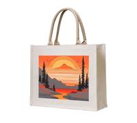NABEAR Tree Hills And Rivers Canvas Carrying Tote Bag â€“ Eco-Friendly Reusable Shopping Bag,Shoulder Bag For Women