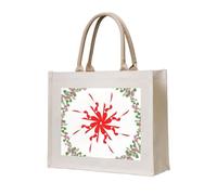 NABEAR Turning Green Leaves And Red Flowers Canvas Carrying Tote Bag â€“ Eco-Friendly Reusable Shopping Bag,Shoulder Bag For Women