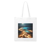 NABEAR View Under The Moon Canvas Shopping Bag-Reusable,Eco-Friendly With Printed Shoulder Bag Tote Bag For Women